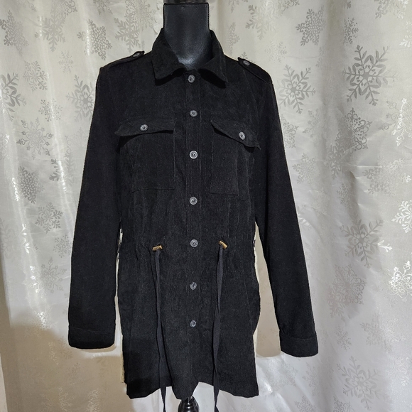 DAVI & DANI Women's Corduroy and Knit Sweater Jacket Aztec Print Shacket (L) - Picture 13 of 13